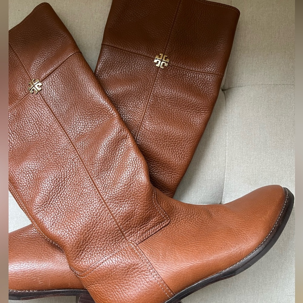 Tory Burch Jolie Riding Boots Brown
